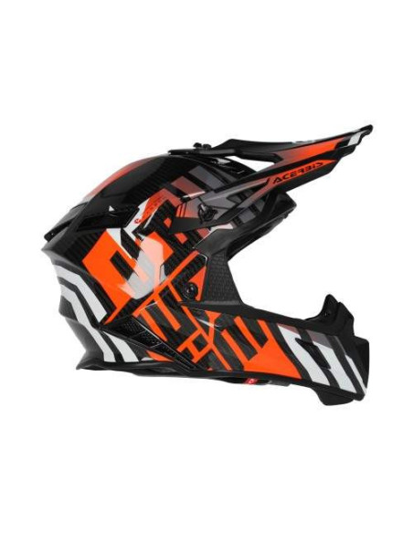 CASCO ACERBIS STEEL CARBON NEGRO Y NARANJA FLUOR