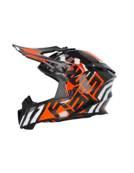 CASCO ACERBIS STEEL CARBON NEGRO Y NARANJA FLUOR