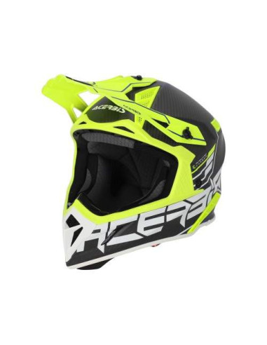 CASCO ACERBIS STEEL CARBON NEGRO Y AMARILLO FLUOR