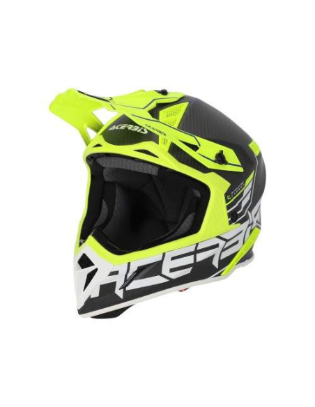 CASCO ACERBIS STEEL CARBON NEGRO Y AMARILLO FLUOR