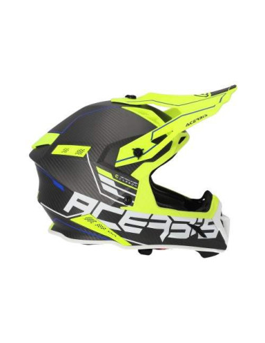 CASCO ACERBIS STEEL CARBON NEGRO Y AMARILLO FLUOR