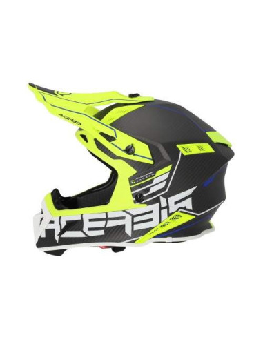 CASCO ACERBIS STEEL CARBON NEGRO Y AMARILLO FLUOR