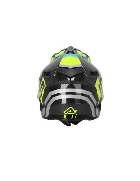CASCO ACERBIS STEEL CARBON TURQUESA AMARILLO FLUOR Y NEGRO