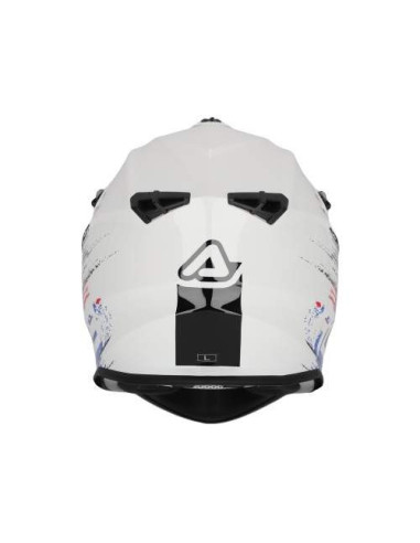 CASCO ACERBIS LINEAR BLANCO AZUL Y ROJO 22.06