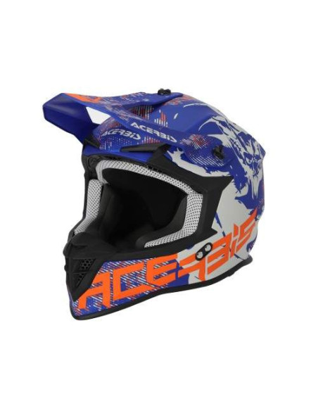 CASCO ACERBIS LINEAR AZUL Y GRIS 22.06
