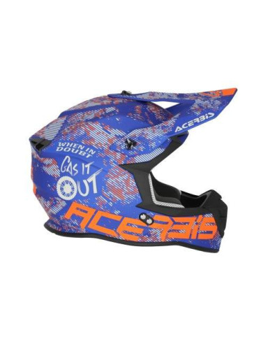 CASCO ACERBIS LINEAR AZUL Y GRIS 22.06