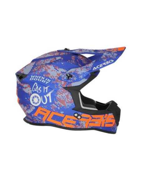 CASCO ACERBIS LINEAR AZUL Y GRIS 22.06