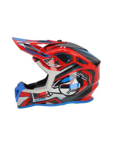 CASCO ACERBIS LINEAR ROJO Y AZUL 22.06