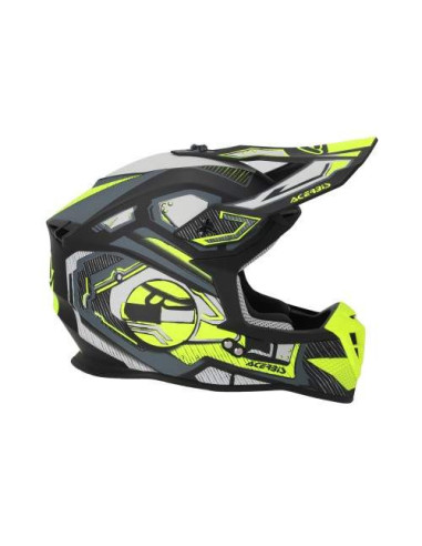 CASCO ACERBIS LINEAR NEGRO Y AMARILLO FLUOR 22.06