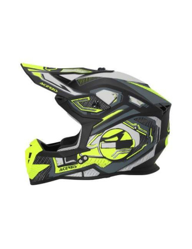 CASCO ACERBIS LINEAR NEGRO Y AMARILLO FLUOR 22.06
