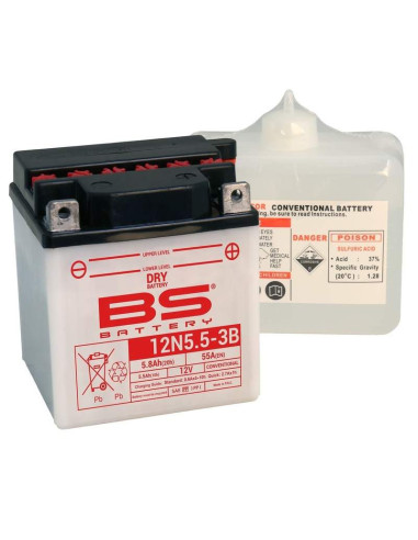 Batería Marca BS BATTERY 12N5.5A-3B