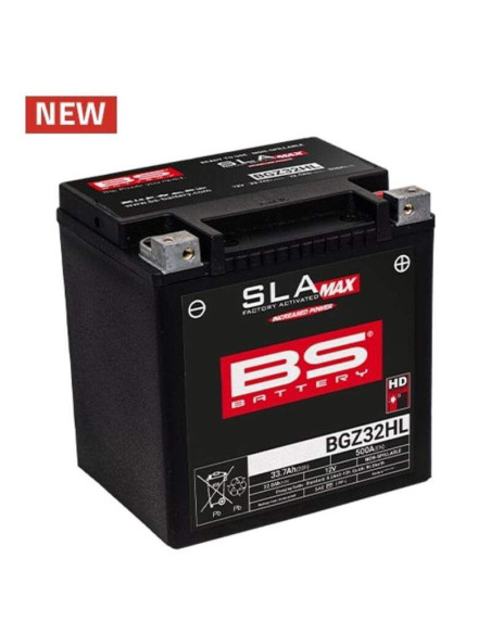 Batería Marca BS BATTERY SLA Max sin mantenimiento activada en fábrica - BGZ32HL