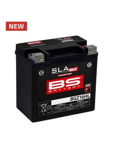 Batería Marca BS BATTERY SLA Max sin mantenimiento activada en fábrica - BGZ16HL