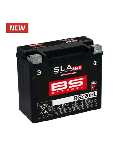 Batería Marca BS BATTERY SLA Max sin mantenimiento activada en fábrica - BGZ20HL