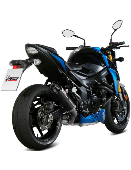 Escape Marca Mivv gp negro copa carbono para Suzuki gsx-s 750 17-20