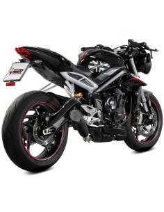 Escape Marca Mivv x-m5 negro para triumph street triple 660 s-765 r-s-rs 17-22