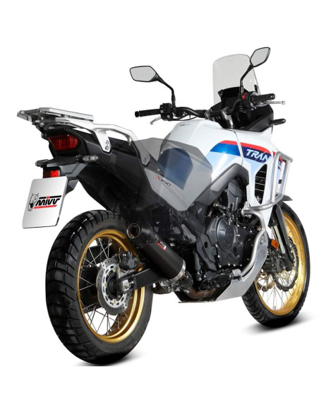 Escape Marca Mivv oval negro copa carbono para honda xl750 transalp 23-