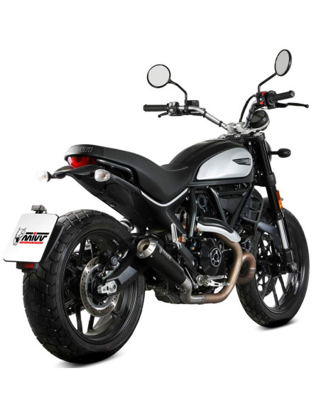 Escape Marca Mivv x-m1 negro para Ducati scrambler 800 icon dark 21-22
