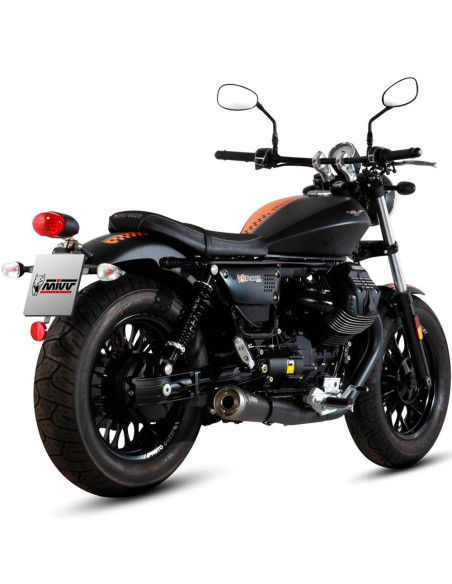 Escape Marca Mivv ghibli negro para moto guzzi v9 bobber - roamer 16-20