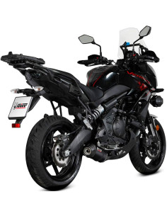 Escape completo Marca Mivv oval negro copa carbono para Kawasaki versys 650 21-23