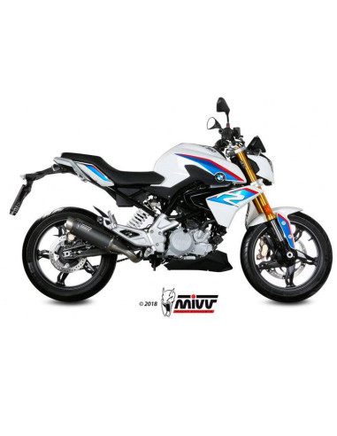 Escape Marca Mivv GP PRO en acero negro para BMW G310R 18-