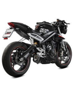 Escape Modelo delta para Triumph Street Triple S 660 17- negro Marca Mivv