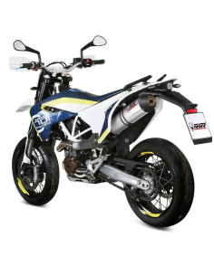 Escape oval titanio para Husqvarna 701 Enduro-Supermoto 17-20 Marca Mivv