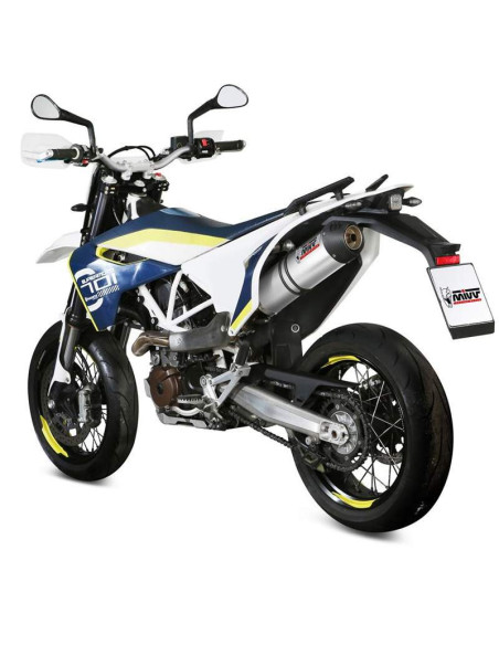 Escape oval titanio para Husqvarna 701 Enduro-Supermoto 17-20 Marca Mivv