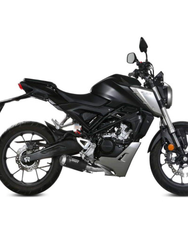 Escape Marca Mivv Modelo MK3 acero negro para HONDA CB 125R 18-20