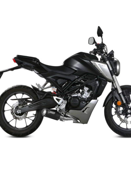 Escape Marca Mivv Modelo MK3 acero negro para HONDA CB 125R 18-20