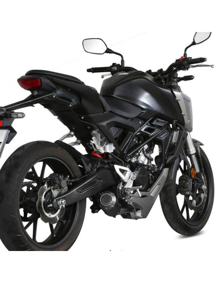 Escape Marca Mivv Modelo MK3 acero negro para HONDA CB 125R 18-20