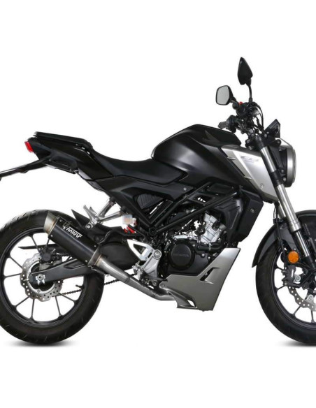 Escape Marca Mivv GP PRO Acero Negro para HONDA CB 125R 18-20