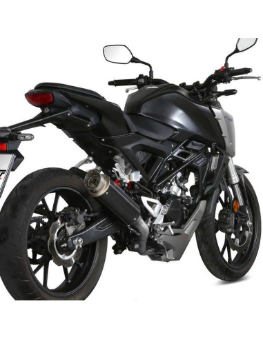 Escape Marca Mivv GP PRO Acero Negro para HONDA CB 125R 18-20