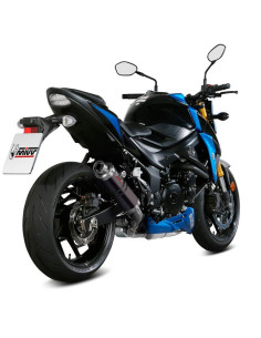 Escape Marca Mivv Sport acero negro Modelo GP para Suzuki GSX-S 750 17-20-