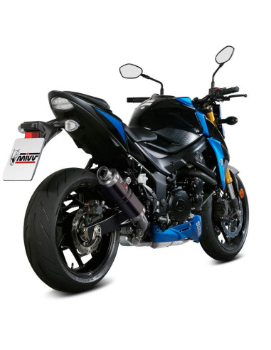 Escape Marca Mivv Sport acero negro Modelo GP para Suzuki GSX-S 750 17-20-