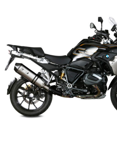 Escape acero inox Marca Mivv con tapa y agarre en carbono para BMW R1250GS/ADVENTURE 2018-