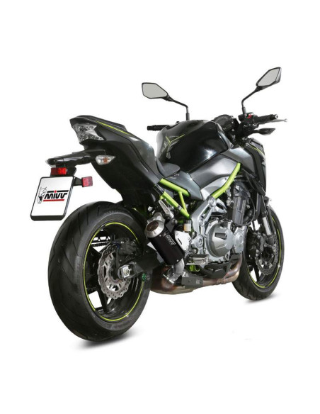 Escape Marca Mivv MK3 acero negro para Kawasaki Z900 17-19