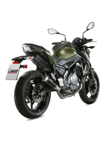 Escape Marca Mivv MK3 acero negro para Kawasaki Ninja-Z 650 17-23