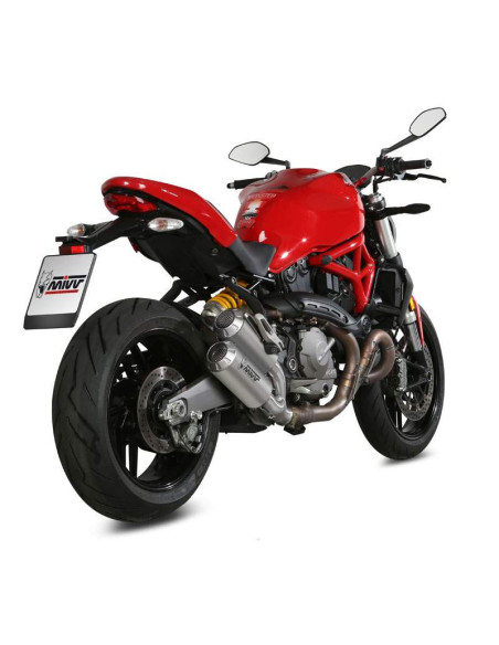 Escape Doble Marca Mivv MK3 Acero para Ducati Monster 821 18-