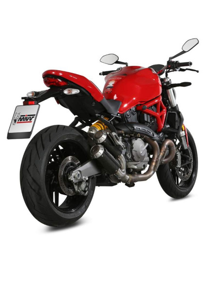 Escape Doble Marca Mivv MK3 Carbono para Ducati Monster 821 18-