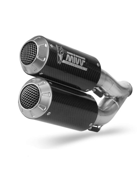 Escape Doble Marca Mivv MK3 Carbono para Ducati Monster 821 18-