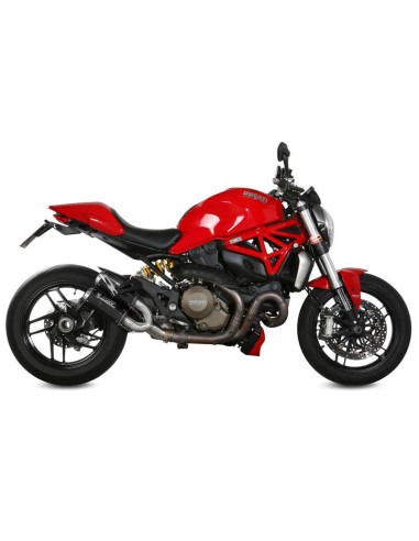Escape doble de carbono Marca Mivv M3 para Ducati Monster 1200 2014-2016