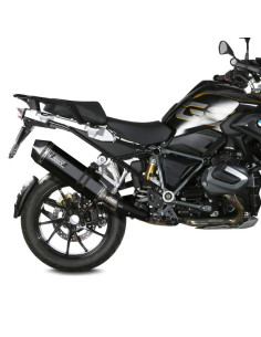 Escape acero inox negro Marca Mivv con tapa y agarre en carbono para BMW R1250GS/ADVENTURE 2018-