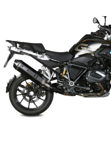 Escape acero inox negro Marca Mivv con tapa y agarre en carbono para BMW R1250GS/ADVENTURE 2018-