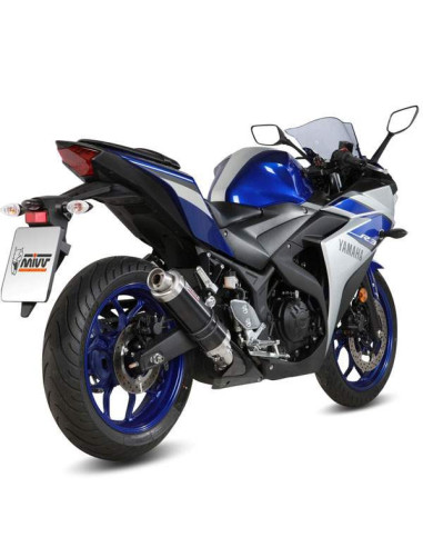 Escape Marca Mivv sport slip-on gp para Yamaha yzfr3 2015-