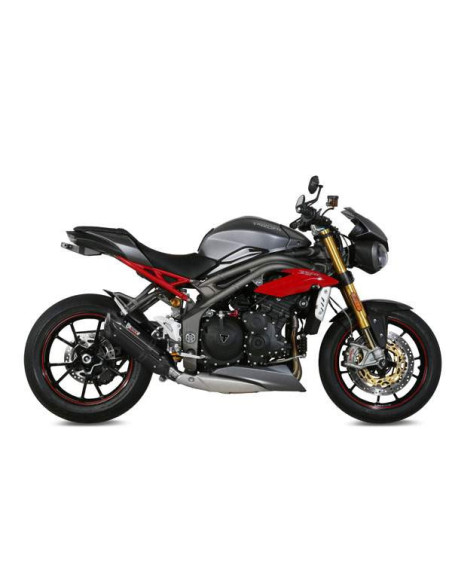 Escape Marca Mivv suono negro para triumph speedtriple1050 16-17