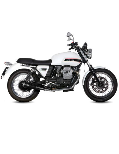 Escape doble ghibli negro para motoguzzi v7classic-special 08-16 Marca Mivv