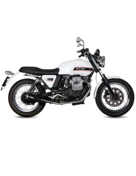Escape doble ghibli negro para motoguzzi v7classic-special 08-16 Marca Mivv