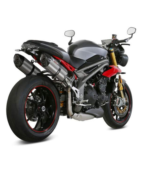 Escape doble suono para triumph speedtriple1050 16-17 Marca Mivv