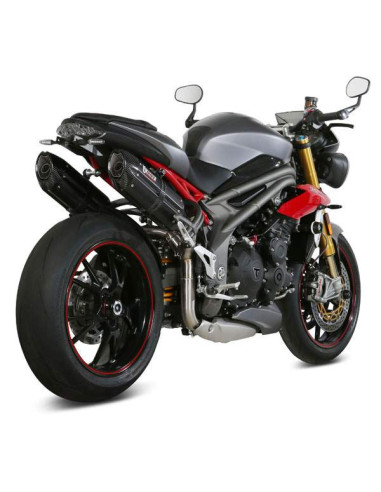 Escape doble suono Marca Mivv negro para triumph speedtriple1050 16-17
